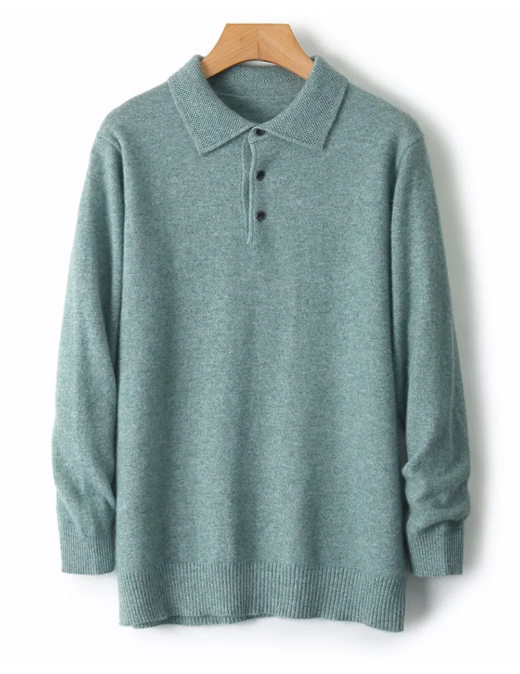 Cashmere Jumper for Men - Knitted Pullover - Sweater - Classic - Fashion Style Men Office